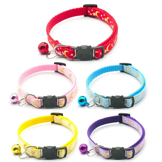 Collar para gatos con estrellas y luna