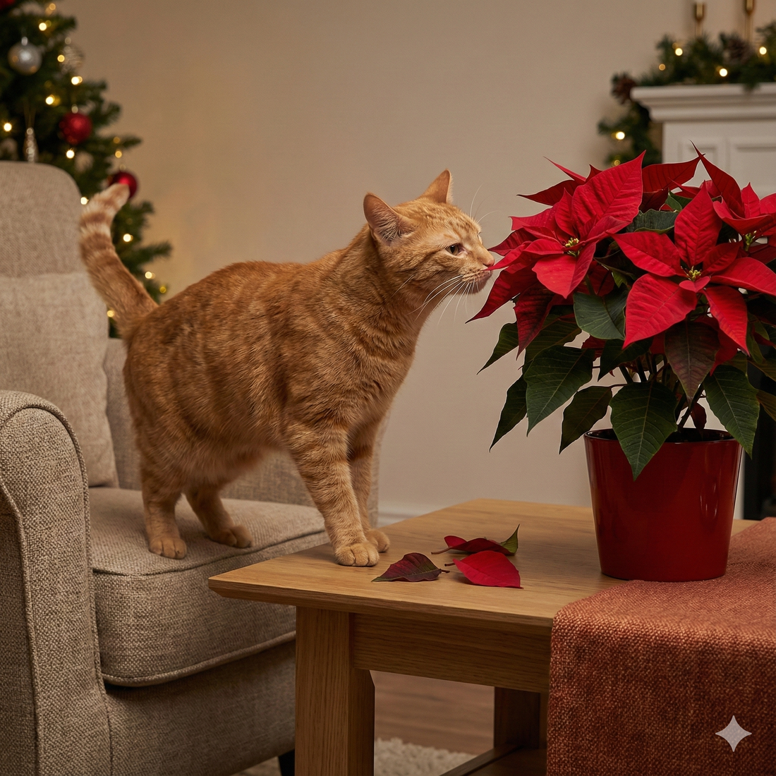 La Flor de Pascua y tu Gato: Guía Definitiva de Supervivencia Navideña 2025