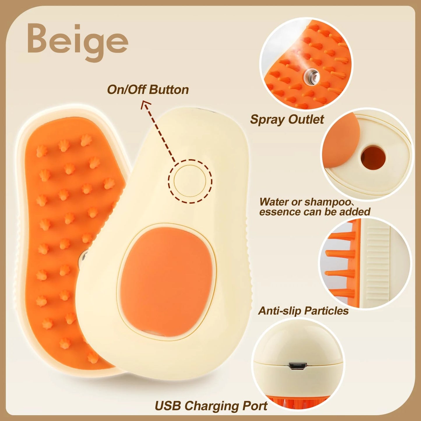 Cepillo 3 en 1 para mascotas