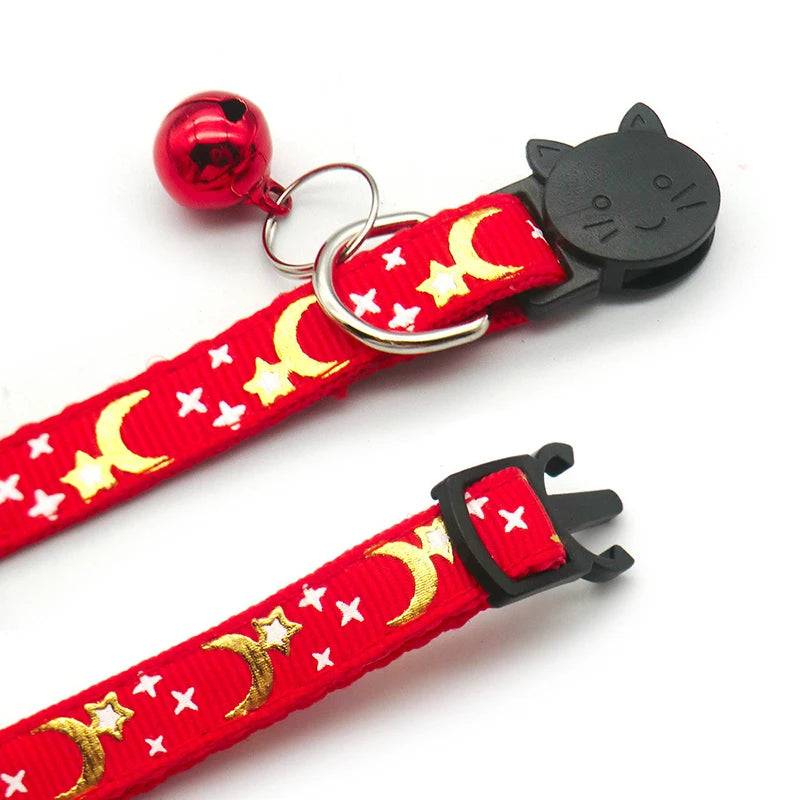 Collar para gatos con estrellas y luna
