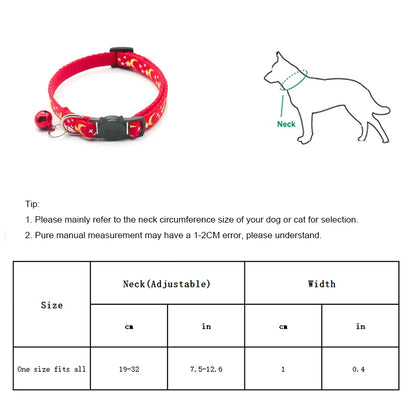 Collar para gatos con estrellas y luna