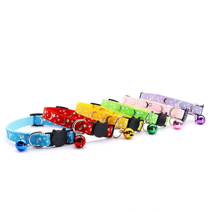 Collar para gatos con estrellas y luna