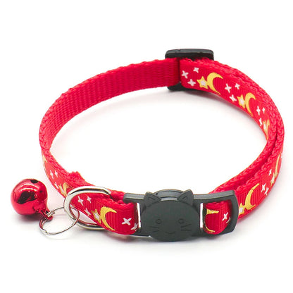Collar para gatos con estrellas y luna