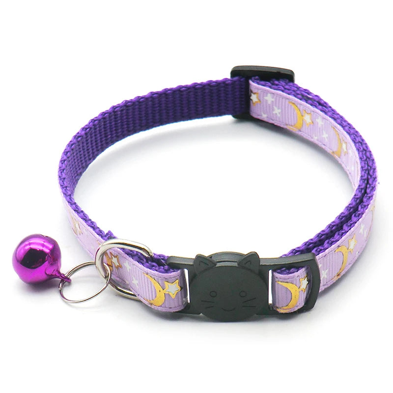 Collar para gatos con estrellas y luna
