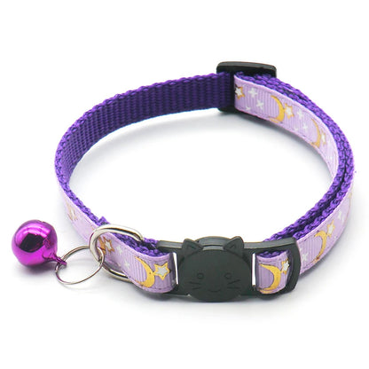 Collar para gatos con estrellas y luna