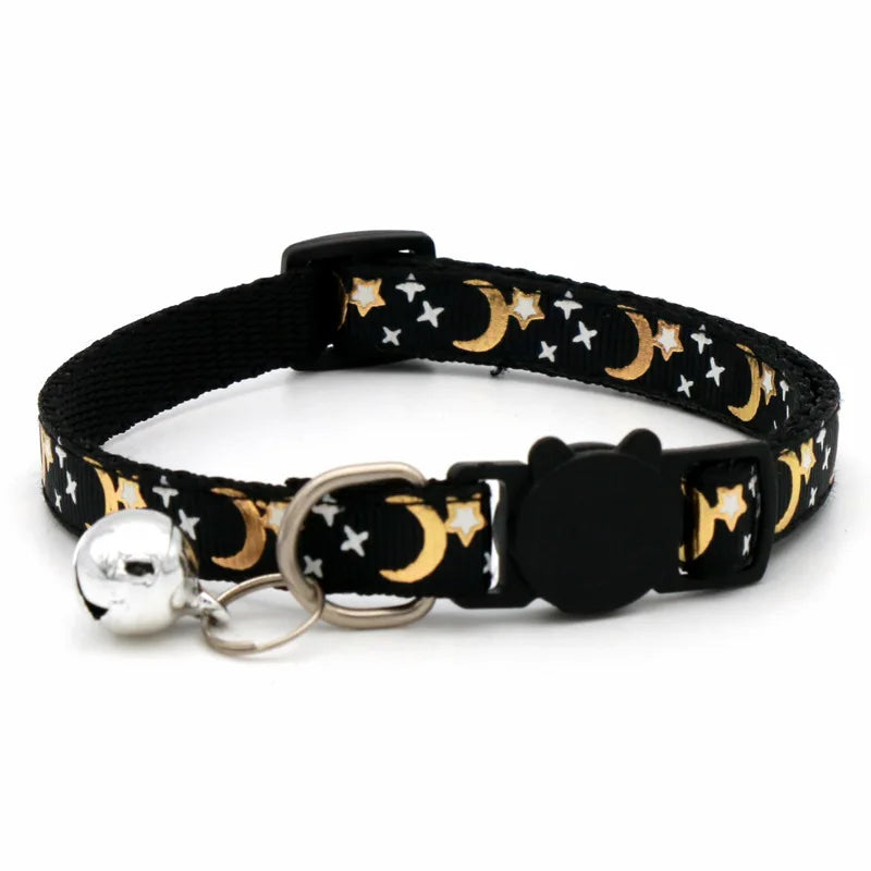 Collar para gatos con estrellas y luna